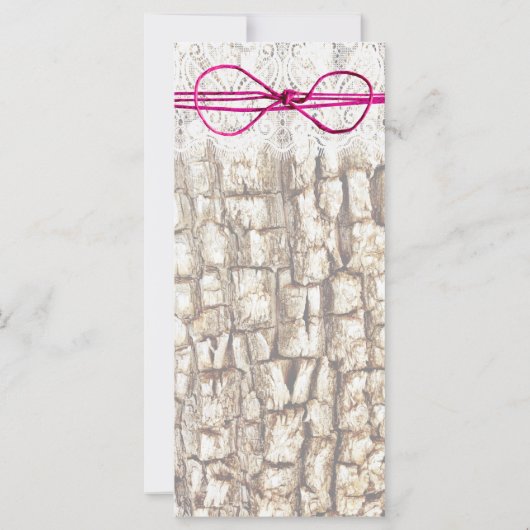 Rustikale Country Camouflage Rosa Bow Hochzeitsein (Rückseite)