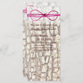 Rustikale Country Camouflage Rosa Bow Hochzeitsein (Vorne/Hinten)