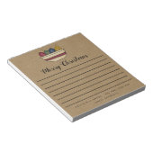 Rustikale Country Candles Kraft Frohe Weihnachten Notizblock (angewinkelt)