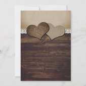 Rustikale Country Chic Hochzeitseinladung Einladung (Rückseite)