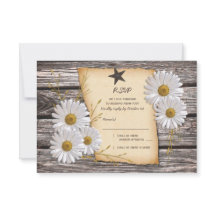 Rustikale Country Daisy Wedding Repair Card