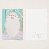 Rustikale Country Earring Display Card (Vorne & Hinten)