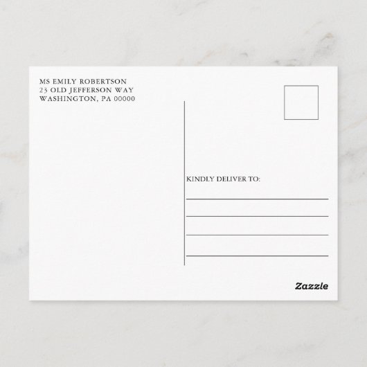 Rustikale Country Fall Bridal Dusche Einladung Postkarte (Rückseite)