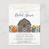 Rustikale Country Fall Bridal Dusche Einladung Postkarte (Vorderseite)