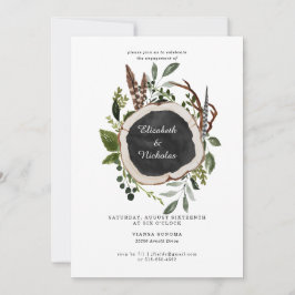 Rustikale Country Floral Wedding Party Einladung