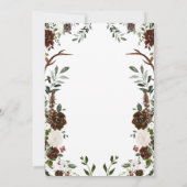 Rustikale Country Floral Wedding Party Einladung (Rückseite)