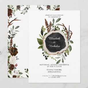 Rustikale Country Floral Wedding Party Einladung
