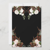 Rustikale Country Floral Wedding Party Einladung (Rückseite)