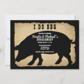 Rustikale Country Hog Verlobung ich mache GRILLEN  Einladung (Vorderseite)