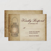 Rustikale Country Lantern Vintage Wedding RSVP Car (Vorne/Hinten)