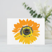 Rustikale Country Sunflower Wedding RSVP Cards (Stehend Vorderseite)
