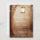 Rustikale Country Tree String Lights Engagement Pa Einladung (Vorderseite)