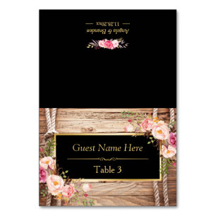 Rustikale Country Wood Knot Floral Hochzeit Platzk Tischnummer