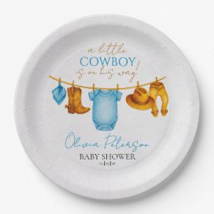 Rustikale Cowboy-Baby-Party-Schalen für Jungen Pappteller