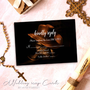Rustikale Cowboy Boots Country Wedding RSVP Card