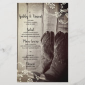 Rustikale Cowboy Boots Country Western Blumenhochz (Vorderseite)