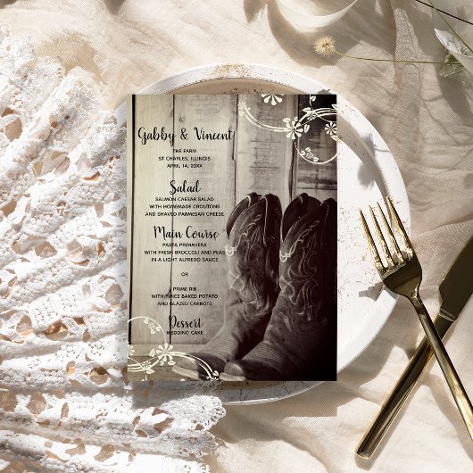 Rustikale Cowboy Boots Country Western Blumenhochz