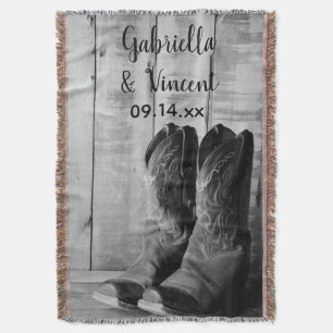 Rustikale Cowboy Boots Country Western Hochzeit Decke