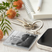 Rustikale Cowboy Boots Country Western Hochzeit Schlüsselanhänger (Vorderseite rechts)
