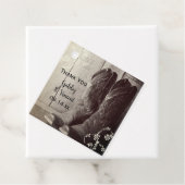 Rustikale Cowboy Boots Western Blumenhochzeit Geschenkanhänger (Beispiel)