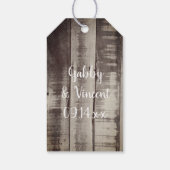 Rustikale Cowboy Boots Western Blumenhochzeit Geschenkanhänger (Rückseite)