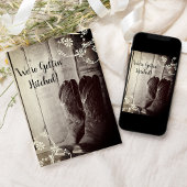 Rustikale Cowboy Boots Western Hochzeit retten das Einladung