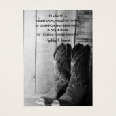 Rustikale Cowboy Boots Western Hochzeit Wohltätigk (Vorderseite)