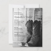 Rustikale Cowboy Boots Western Wedding Magneteinladung (Vorderseite)