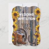 Rustikale Cowboy-Hochzeit im Landhausstil Einladung (Rückseite)
