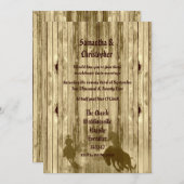 Rustikale Cowboy Hochzeitsreise Foto Einladung (Vorne/Hinten)