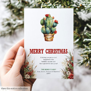 Rustikale Cowboy-Land-Weihnachtsgrußkarte Feiertagskarte