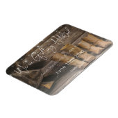 Rustikale Cowboy Ranch Hochzeit retten Datum Magnet (Linke Seite)