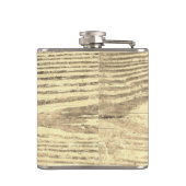 Rustikale Cowboy Rodeo Silhouette Beige Flask Flachmann (Rückseite)