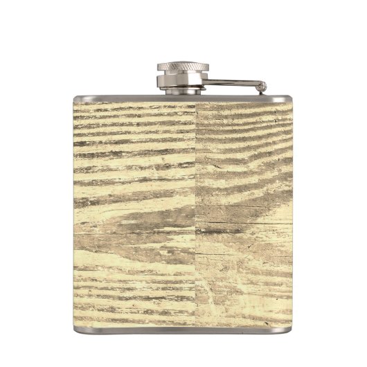 Rustikale Cowboy Rodeo Silhouette Beige Flask Flachmann (Rückseite)