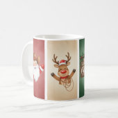 Rustikale Cowboy-Tasse, Rentier und Pferde Kaffeetasse (Vorderseite Links)