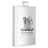 Rustikale Cowboy Trauzeuge Geschenk Bachelor Party Flachmann (Rechts)