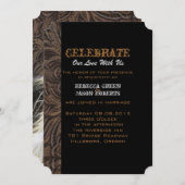 rustikale Cowboy-Western-Hochzeit Einladung (Vorne/Hinten)