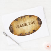 Rustikale Cowboy-Western-Hochzeit Ovaler Aufkleber (Umschlag)