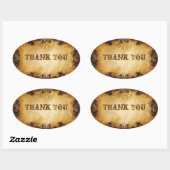 Rustikale Cowboy-Western-Hochzeit Ovaler Aufkleber (Blatt)