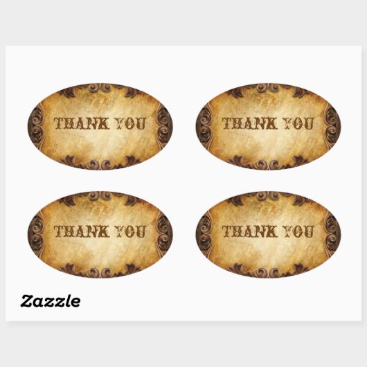 Rustikale Cowboy-Western-Hochzeit Ovaler Aufkleber (Blatt)