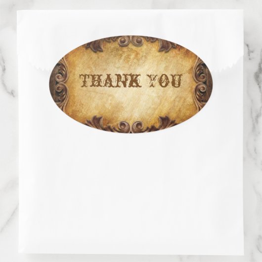 Rustikale Cowboy-Western-Hochzeit Ovaler Aufkleber (Tasche)