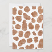 Rustikale Cowboy Western Kuh erste Rodeo 2. Geburt Einladung (Rückseite)