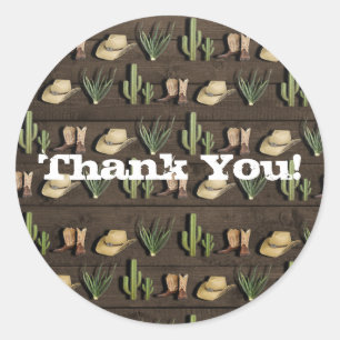 Rustikale Cowboy Western Rodeo Holzne Geburtstagsf Runder Aufkleber