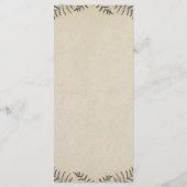 Rustikale Cowboystiefel für Hochzeitsmenükarten Menükarte (Rückseite)