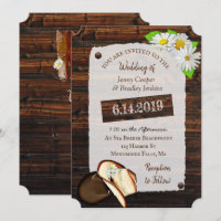 Rustikale Cowboystiefel, Hats und Daisies Hochzeit
