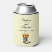 Rustikale Cowboystiefel mit Sonnenblumen Hochzeit Dosenkühler (Kanne Rückseite)