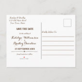 Rustikale Cowboystiefel und Hutsonnenblumen Aquare Ankündigungspostkarte (Rückseite)