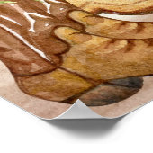 Rustikale Cowboystiefel und Hutsonnenblumen Aquare Poster (Ecke)