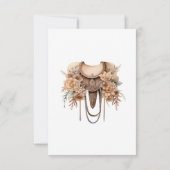 Rustikale Cowboystiefel und sattelblutige Hochzeit RSVP Karte (Rückseite)