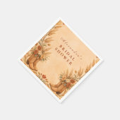 Rustikale Cowgirl-Brautparty Serviette (Ecke)